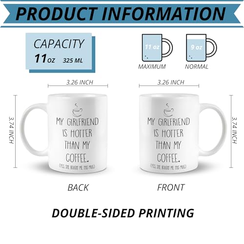 Taza cerámica blanca moderna 11 onzas miniatura 7