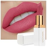 O'CHAIN Red Matte Lipstick, Long Lasting Full Coverage Non-Transfer Lipstick for Women Infused with Jojoba Oil and Vitamin E, Cruelty-Free & Vegan (10 STAYCATION) 0.12 Oz