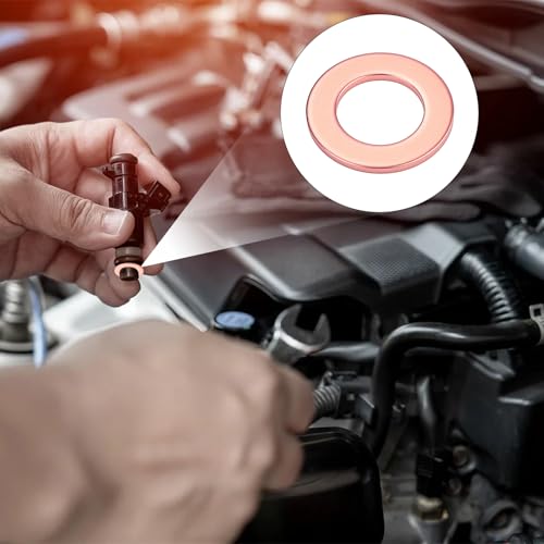 Mbsomnus Kupferdichtringe M18 x 24 mm Ölablassschraube Dichtung 15 Stück Kupferringe Sortiment Massive Kupferscheiben Kupfer Unterlegscheiben Set für Kraftstoffzubehör Ölleitungsverbindung