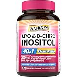 Vitalibre Inositol Supplement, Myo-Inositol & D-Chiro Inositol Fertility Supplements for Women, 40:1 Ideal Ratio, Hormone Balance and Ovarian Support, 120 Vegan Capsules