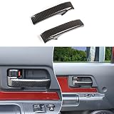 Fgtagtal Compatible with Toyota FJ Cruiser 2007-2021 Car Inner Door Handle Cover, ABS Interior Door Grab Handle Protector Trim Cover Protection Accessories, 2PCS(Carbon Fiber Pattern Black)