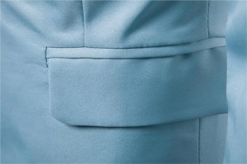 Men's Solid Color Business Classic Jacket Single Button Notched Lapel Casual Suit Coat Work Office4