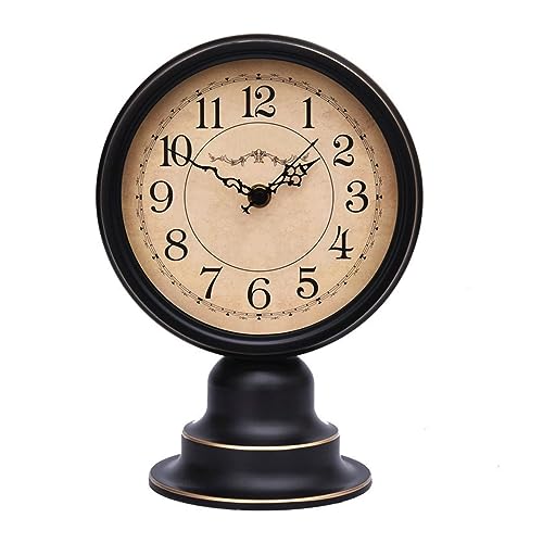 Desk Clocks Clock Living Room Table Clock Home Desktop Ornament Simple Retro Nostalgic Clock Decorate Table Clock (Color : B)