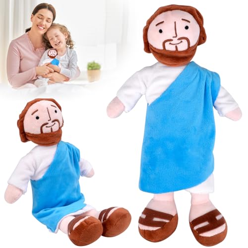 Vibbang Muñeco Jesús, 32 cm Juguetes Jesús Sonrientes, Peluche De Jesus, Muñecos Cristianos Religiosos, para Suministros Fiesta Hogar, Pascua, para niños y niñas (B)