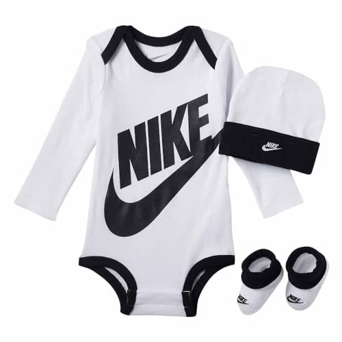 Nike Mixte Bébé Futura Logo Ensemble De T-Shirt pour Et Bambins, Blanc, 0-6 Mois EU
