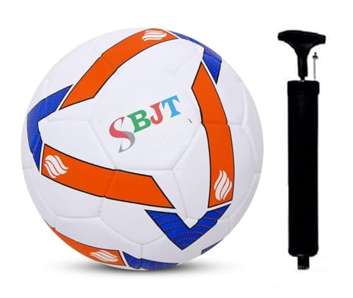 Image of Football for All Ages Suited for The Grass Fields | PU | Suitable for Grass |Practice Ball | Soccer Ball | for Men /Women | Football Size - 5 (Shine Star with Pump-01)