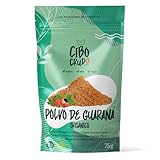 Guarana en Polvo Orgánico y Crudo - 75g. Contiene Guaranina. Polvo de guaraná de Brasil. Natural Energizer contiene Vitamina B y C Antioxidantes. Para recetas de Masa y Bebidas.