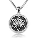 Produktbild TIZIKJ Retro Herren Halskette Hexe Schutz Stern Amulett Supernatural Fünfzackigen Stern Pentagramm Anhänger Halskette Herrenschmuck