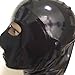 Black Latex Hood Masks,Full Face Latex Mask for Men Women Catsuit,Novelty Rubber Masks Cosplay Club Wear Party Costumes L