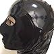 Schwarze Latex Kapuzenmasken,Vollgesichts Latexmaske für Männer Frauen Catsuit,Neuartige Gummimasken Cosplay Kostüme-M