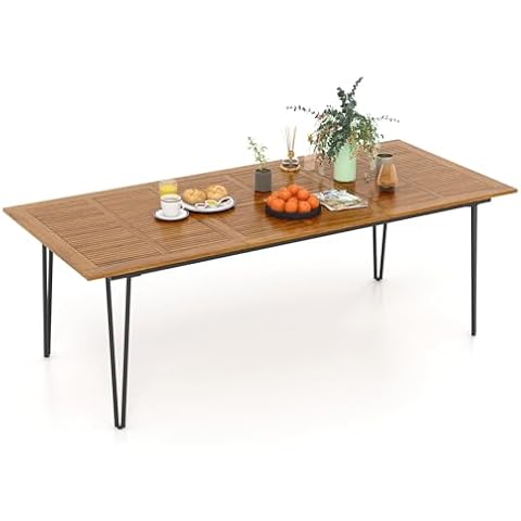 Tangkula 86.5-Inch Patio Dining Table Cover