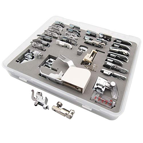 ckpsms Brand - #KP-19024+CY-7300L+001947.70.00 Presser Foot Set (in Total 32 Pieces) Compatible with BERNINA Old Style Machine 530 730 830+