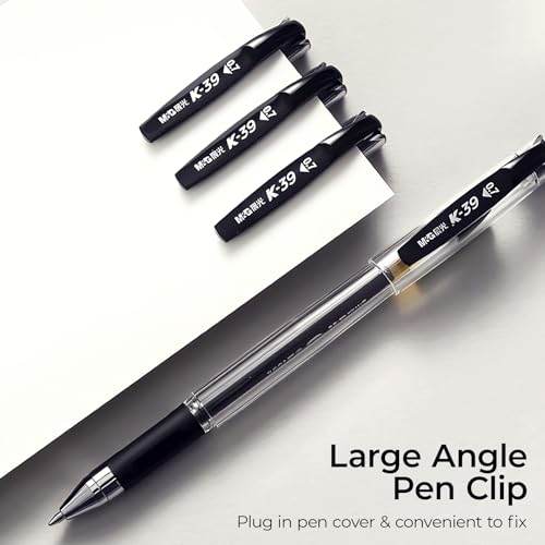 M&G 36 piezas bolígrafos gel tinta negra 0.7mm miniatura 6