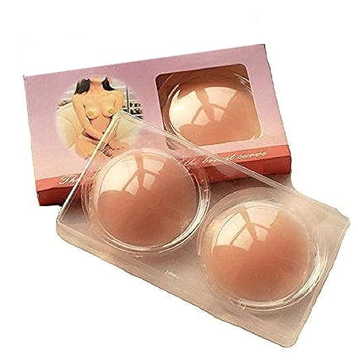 Silicone Nipple Cover for Women – 1 Pair Invisible Bra Pads, Reusable Breast Petals, Adhesive Nipple Concealer for Backless, Strapless, Deep Neck Dresses (Skin Color, Free Size)-image-19