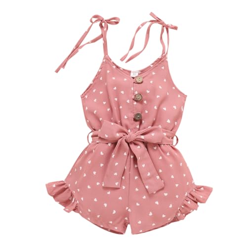 Image of Tikoubabe Toddler Girl Clothes Baby Summer Cute Halter Romper 6 Months to 5 Years Old
