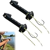 Fly Fishing Magnetic Fly Threader, Fishing Accessory to Easily Rig Small Flies Make Fly Tying Simpler,Make Fly Tying Simpler, Works with Most Hooks, tippets, and Fly Styles(2pcs)