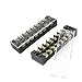 Saim Double Row 8 Position Screw Terminal Wire Barrier Strip 600V 25A 2 Pcs