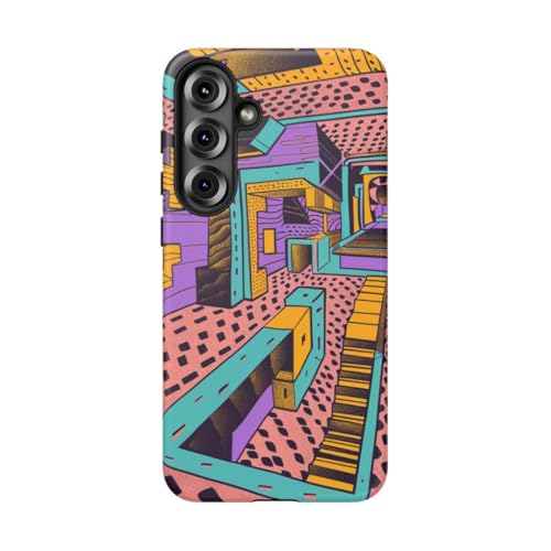 Coque rigide mate Samsung Galaxy S25 Plus motif géométrique rose