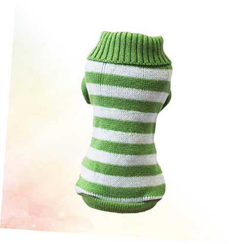 Suéter para perro Toddmomy a rayas verde miniatura 7
