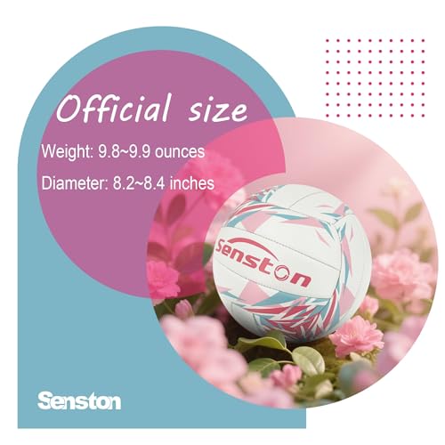Image of Senston Size 5 Volleyball - Soft & Durable Microfiber Cover for Adults & Youth | Official Size for Indoor, Outdoor, Beach & Gym Training | Includes Air Pump