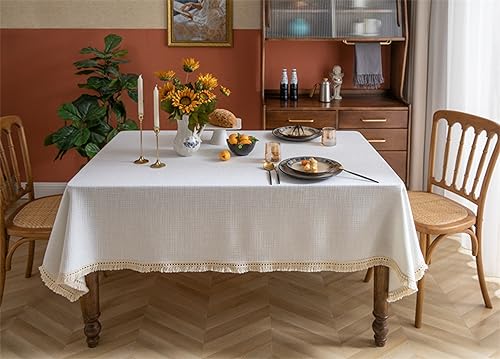 Nappe de table anti tache blanche 140x180 imperméable - 6