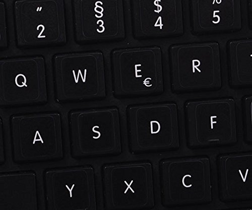 Pegatinas para teclado alemán Mac fondo negro miniatura 4