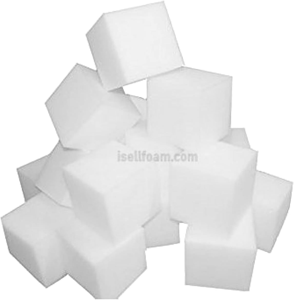 RaceCityFoam Foam Pit Cubes/Blocks 500 pcs (White) 4" x4" x4" Foam Blocks for Gymnastics Pits, Ninja Gyms, Freerunning and Parkour Courses, BMX, Trampoline & Skatepark Pits
