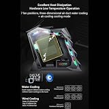 Obudowa Gamingowa Full Tower Ze Szkła Hartowanego ATX/M-ATX, Pionowy Uchwyt GPU, Tryb RGB, 7 Pozycji Wentylatora (tylko Obudowa)(Gold)