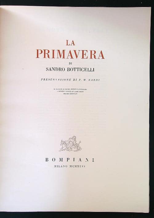  La Primavera di Sandro Botticelli