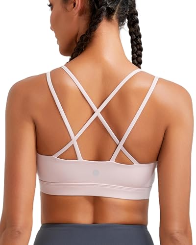 Image of RUNNING GIRL Sports Bras for Women High Support,Criss-Cross Back Strappy Bra Moulded Cup High Impact Workout Crop Tops