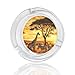 Giraffes Zebras African Savannah Sunset Fashion Cigarettes Ash Tray Glass Cigar Ashtray Office Car Home Decor