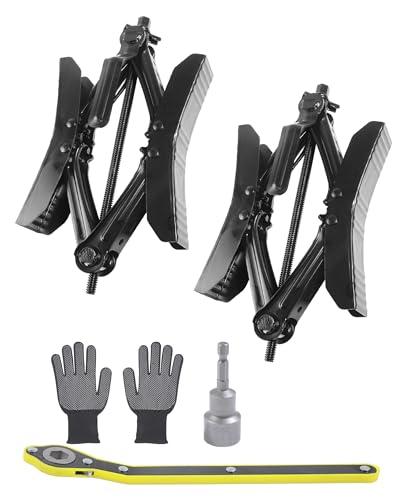 UNLRAE RV Wheel Chocks,Car Accessories Anti-Move Camper Wheels Chocks,Heavy Duty Truck RV Tire Scissor Locking X Chock,Fits 3.5