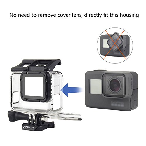 Soonsun Side Open Protective Skeleton Housing Case For Gopro Hero 5 6 7 Black Hero (2018) Cameras - Includes Quick Release Buckle, Thumb Screw, Lens Cap #TOP4