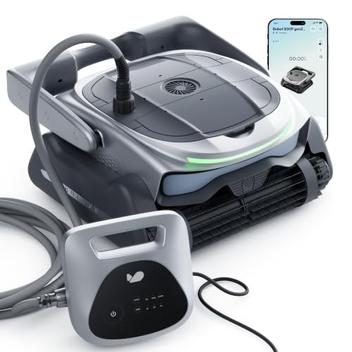 Image of (2026 New) BUBLUE 800P Gen2 Robotic Pool Cleaner,Pool Vacuum for Inground Pools,Cleans Floor /Wall /Waterline /Shallow Area,Smart Navigation,App Control& Scheduling,for Pools up to 1,076 Sq.Ft Space Gray