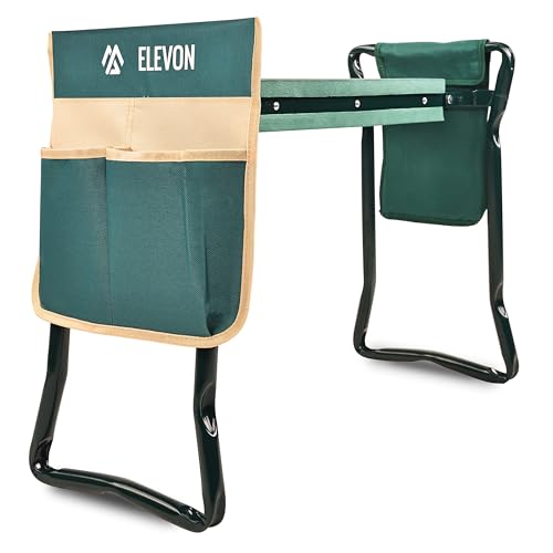 Garden Kneeler and Seat - 10.6” Wide Soft Foam Pad with 2 Upgrade...