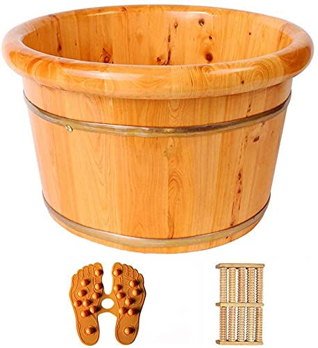 Bañera de pies de madera cedro 41.5x41.5x26 cm