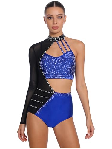 Bodysuit danse classique MSemis asymétrique élégant pour l'expression corporelle