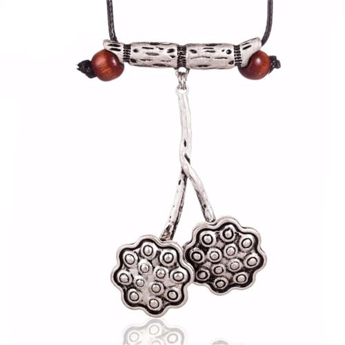 Sautoir végétal et bijoux vintage pour femmes : collier pendentif tendance de la collection TABOJS