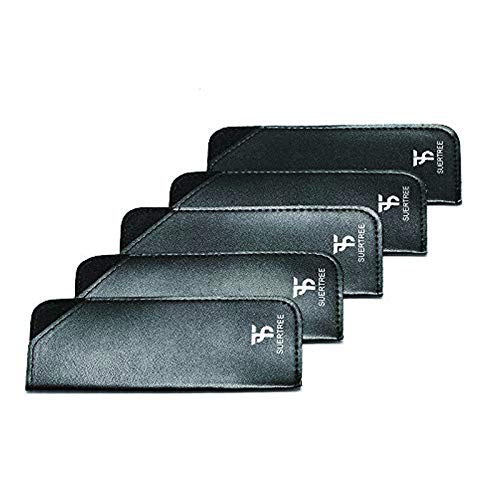 Suertree 5 Pack Brillentasche PU Leder Etui für Brillen Sonnenbrillen Tragbar Sanft Brillenetui Cover