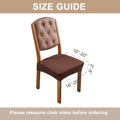 Image of Genina Waterproof Seat Covers for Dining Room Chair Covers,No Rear Covers