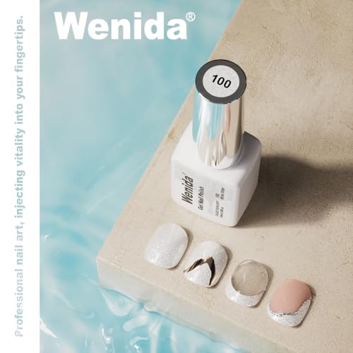 Esmalte de uñas gel brillo blanco lechoso 10ml miniatura 2