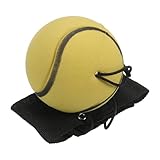 PATIKIL 2.5 Inch Sports Wrist Ball, Tennis Rubber Rebound Wristband Wrist Return Ball Sport on a String for Exercise Play, Yellow