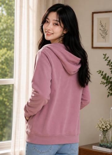 Image of ADBUCKS Women's Cotton Winter Jacket Sweatshirts Casual Drawstring Clothes Zip Up Hoodie With Front Pocket Ii Womens Hoodies Ii Womens Jacket Ii Winter Sweater Hoodie For Women & Girls