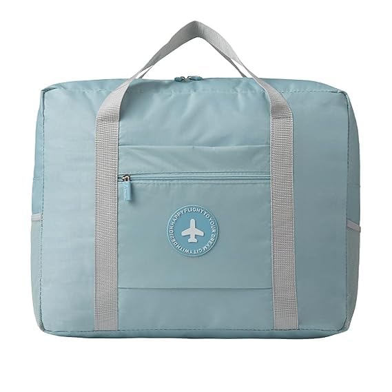 xpandio Travel Bags for Luggage Spacious with Pockets Foldable Weekender Zipper Duffle Bag for Travel Stylish Handbag Conveniently Carry on Trolley Bag Waterproof (44 x 18 x 35 cm) (Blue)-picture-40