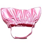 HALONTIN Dog Shower Cap, Cat Ear Cover for Bath, Waterproof Dog Helmet and Adjustable Pet Earmuffs for Grooming Reusable Ear Protection for Dogs and Cats, Pink