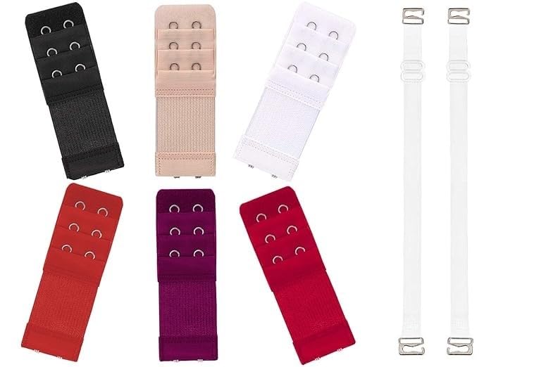 SHOPMEFAST Women's 4 Hook Bra Extender, 4 Hook 4 Eye For Women, Save Your Bra Increase Band Length