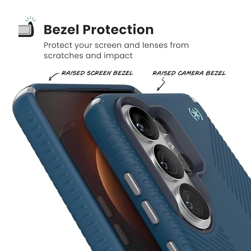 Image of Speck Samsung Galaxy S26 Ultra Presidio2 Grip + Magnet Case - Deep Sea /Silver Metallic /Spell Blue