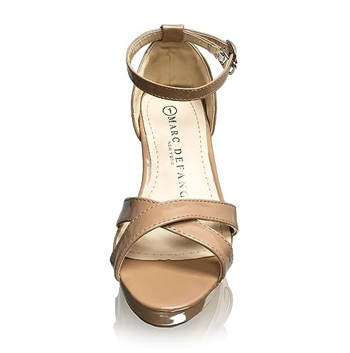 MARC DEFANG NEW YORK Girl's Tween Patent Leather Platform Sandal Pumps