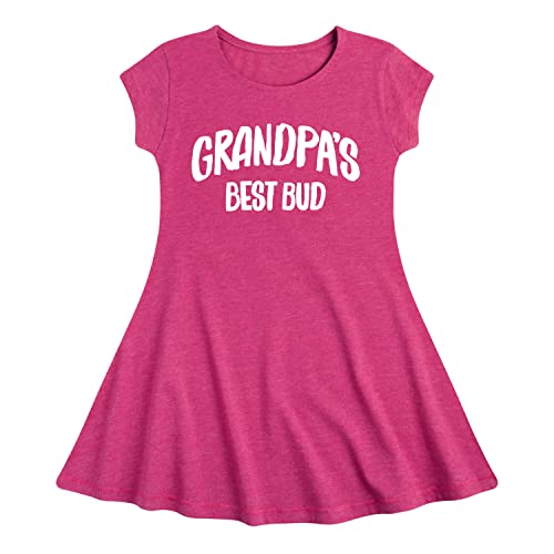 Instant Message - Grandpas Best Bud - Toddler & Youth Girls Fit & Flare Dress