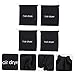 BIUDECO 4pcs Embroidered Canvas Hair Dryer Bags Travel Hair Dryer Drawstring Bags Storage Pouches